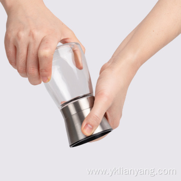 manual glass salt and black pepper mill grinder